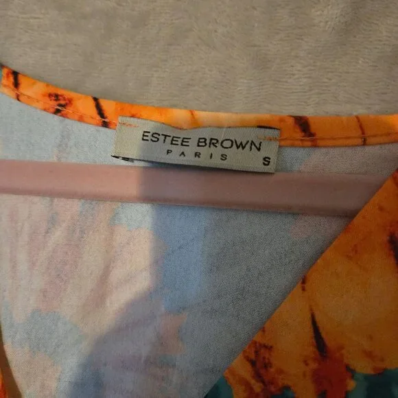 Empire Dress Boho Tie-Dye Maxi Dress Flowy Dopamine Funky Estee Brown Paris  S